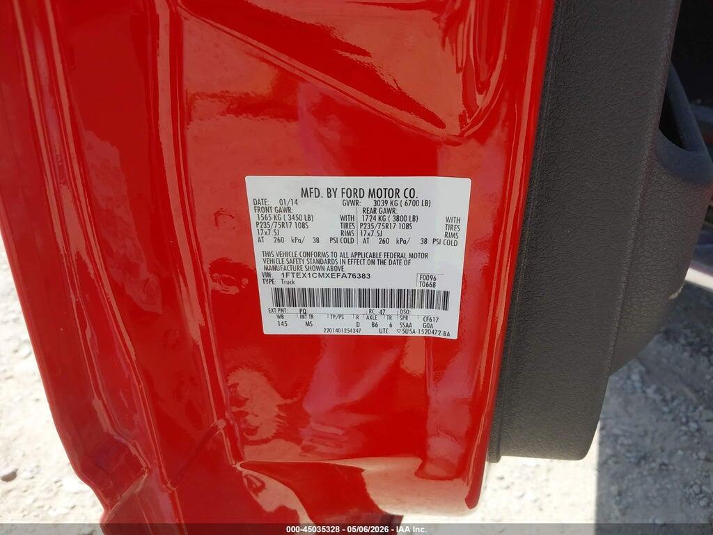 1FTEX1CMXEFA76383 2014 FORD F-150 photo no. 9