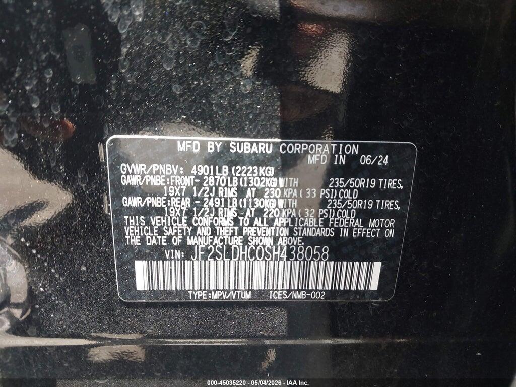 JF2SLDHC0SH438058 2025 SUBARU FORESTER photo no. 9