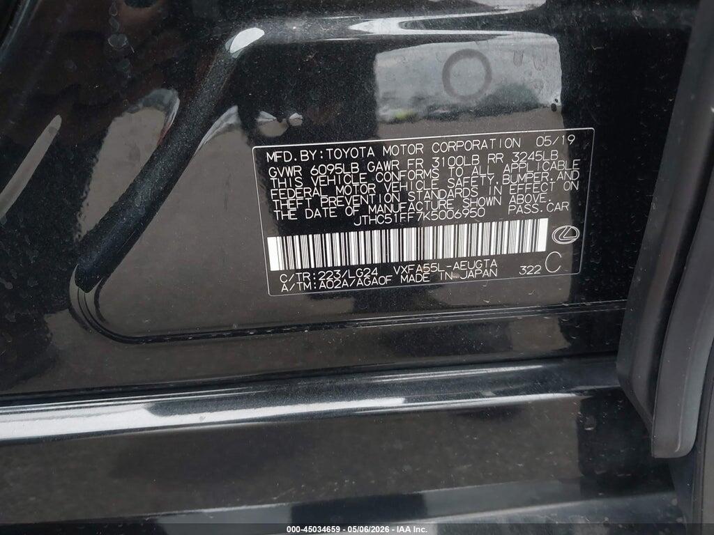 JTHC51FF7K5006950 2019 LEXUS LS 500 photo no. 9