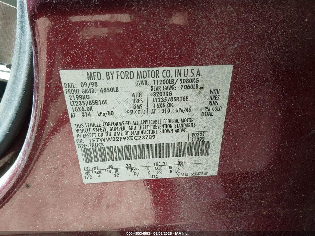1FTWW32F9XEC23789 1999 FORD F-350 photo no. 8