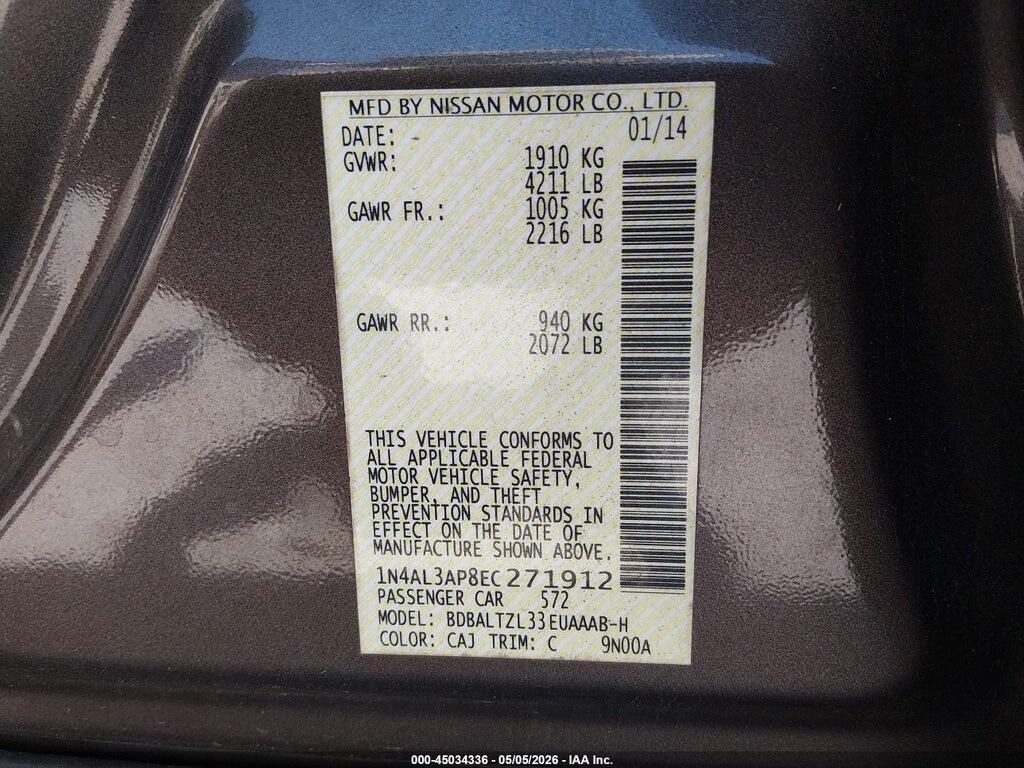 1N4AL3AP8EC271912 2014 NISSAN ALTIMA photo no. 9
