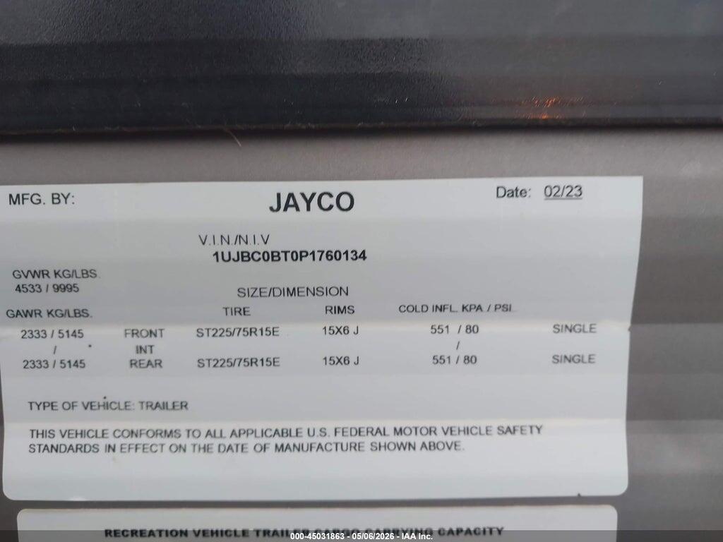 1UJBC0BT0P1760134 2023 JAYCO JAY FLIGHT photo no. 9