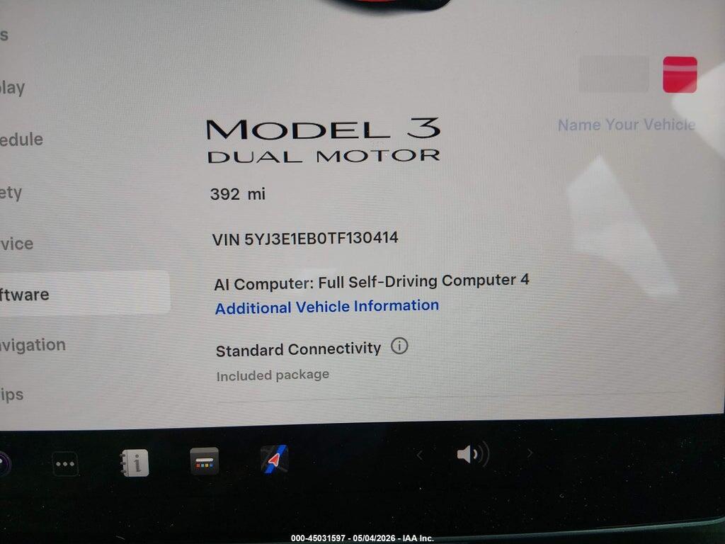 5YJ3E1EB0TF130414 2026 TESLA MODEL 3 photo no. 7
