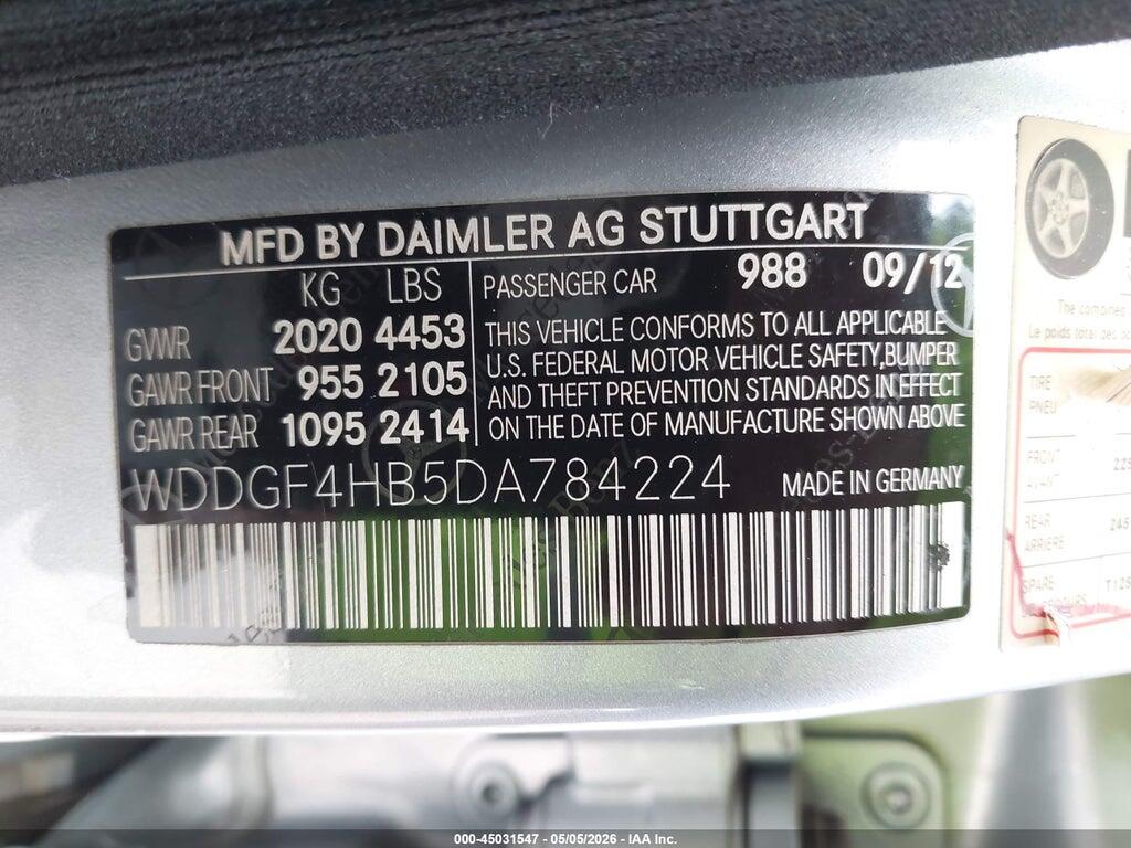 WDDGF4HB5DA784224 2013 MERCEDES-BENZ C 250 photo no. 9