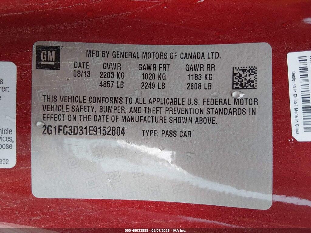 2G1FC3D31E9152804 2014 CHEVROLET CAMARO photo no. 9