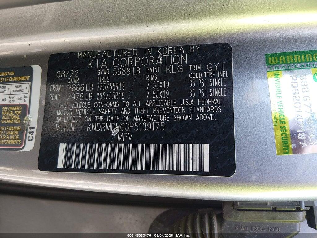 KNDRMDLG3P5139175 2023 KIA SORENTO HYBRID photo no. 9