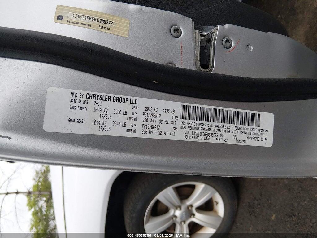 1J4NT1FB6BD289273 2011 JEEP COMPASS photo no. 9