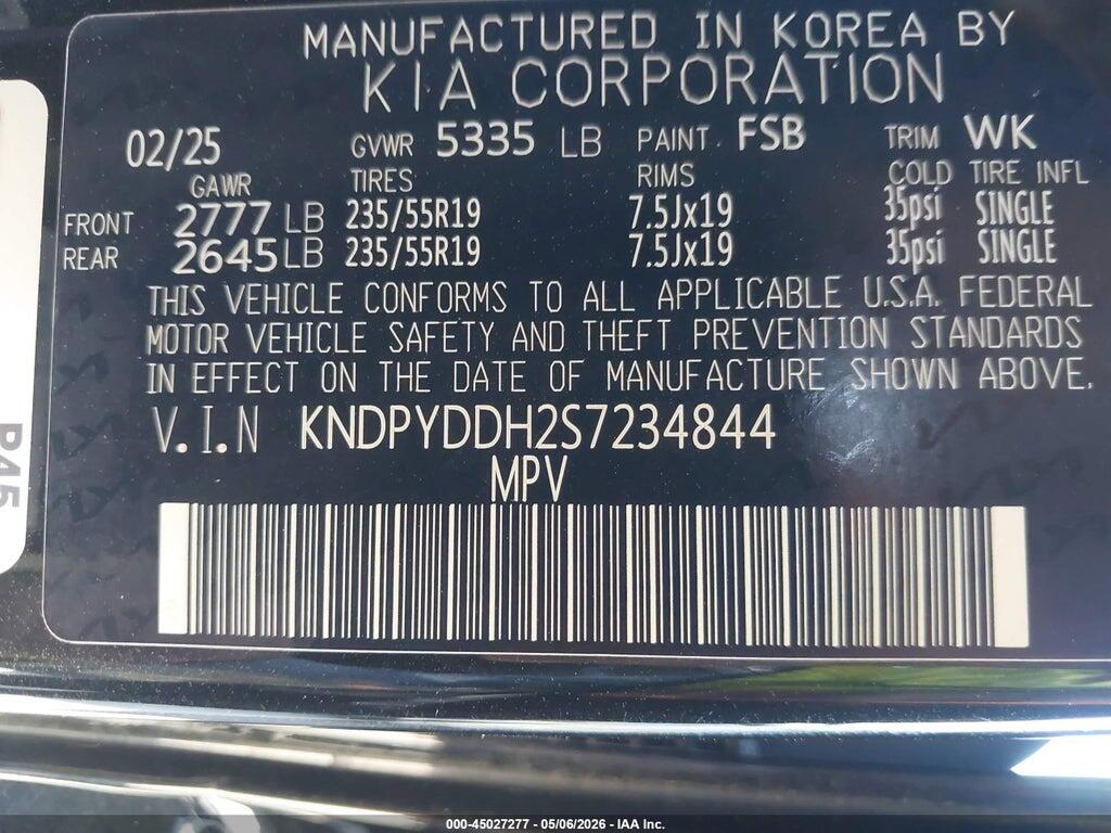 KNDPYDDH2S7234844 2025 KIA SPORTAGE PLUG-IN HYBRID photo no. 9