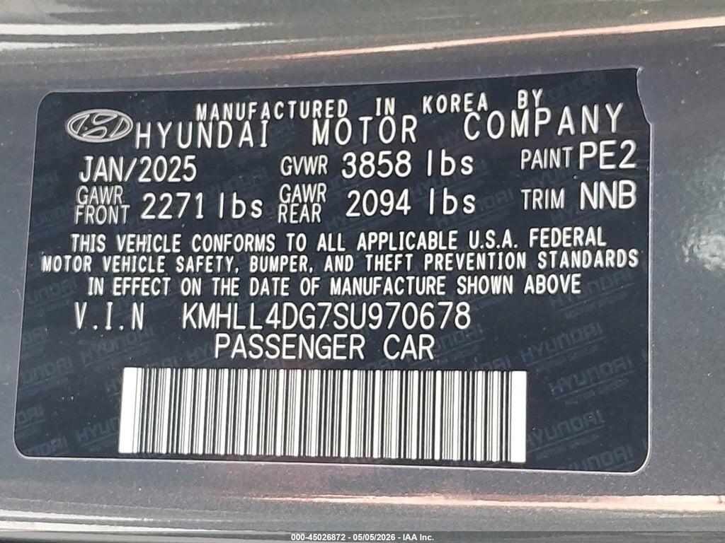KMHLL4DG7SU970678 2025 HYUNDAI ELANTRA photo no. 9