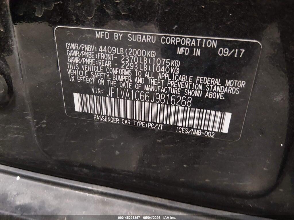 JF1VA1C66J9816268 2018 SUBARU WRX photo no. 9