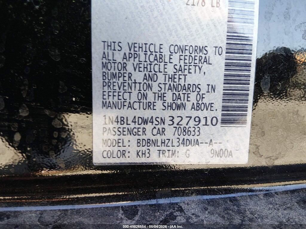 1N4BL4DW4SN327910 2025 NISSAN ALTIMA photo no. 9