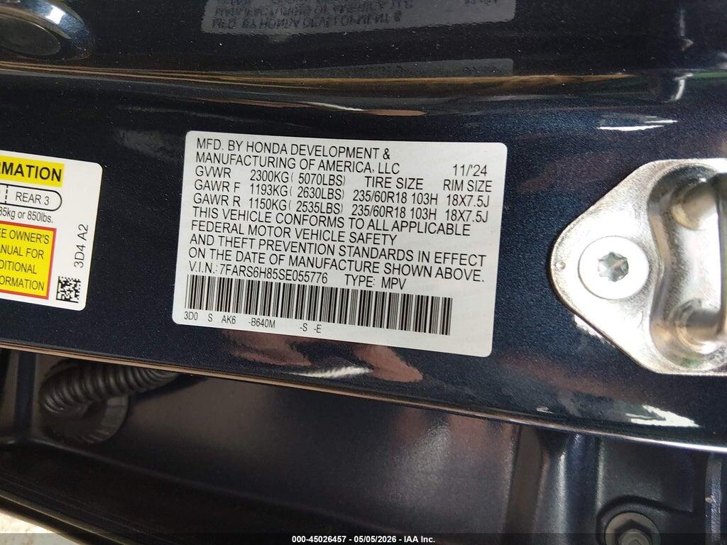 7FARS6H85SE055776 2025 HONDA CR-V HYBRID photo no. 9