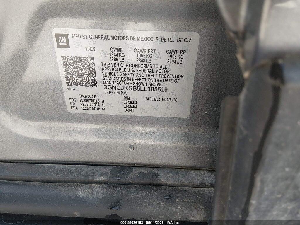 3GNCJKSB5LL185519 2020 CHEVROLET TRAX photo no. 9
