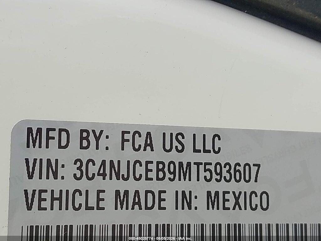 3C4NJCEB9MT593607 2021 JEEP COMPASS photo no. 9