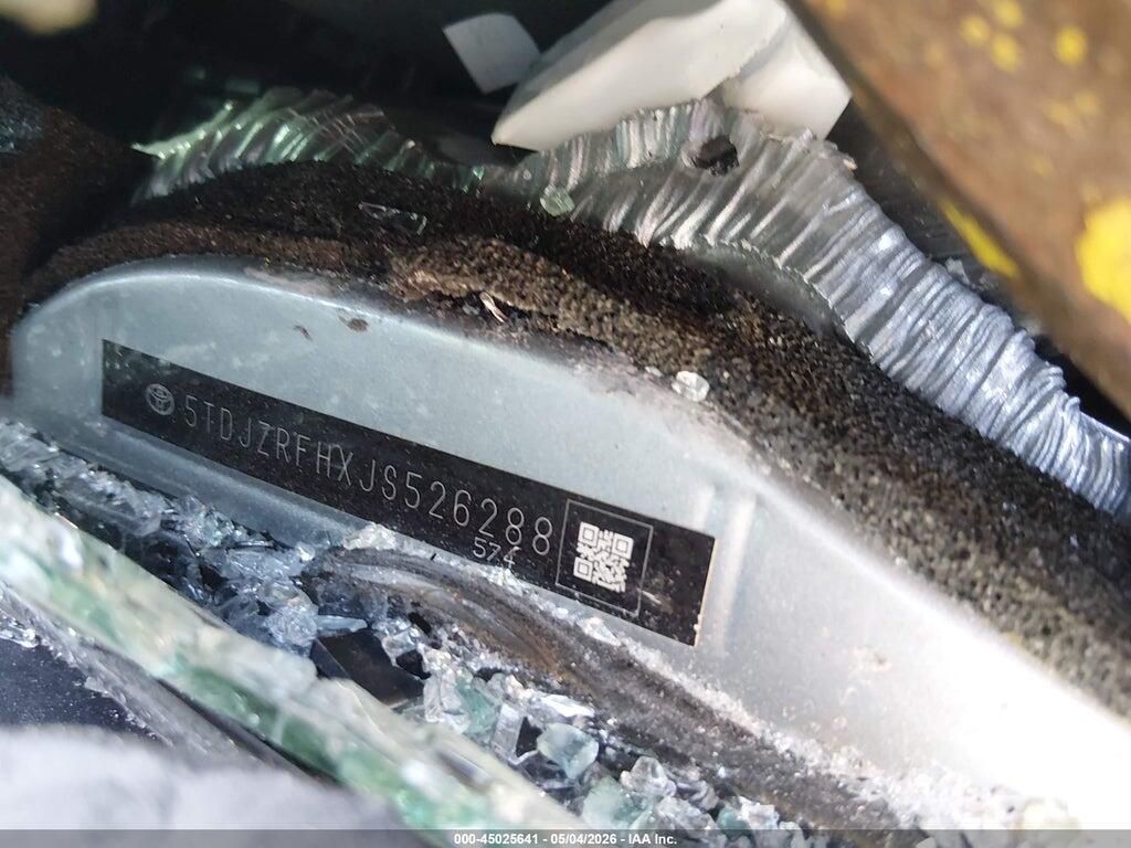 5TDJZRFHXJS526288 2018 TOYOTA HIGHLANDER photo no. 9