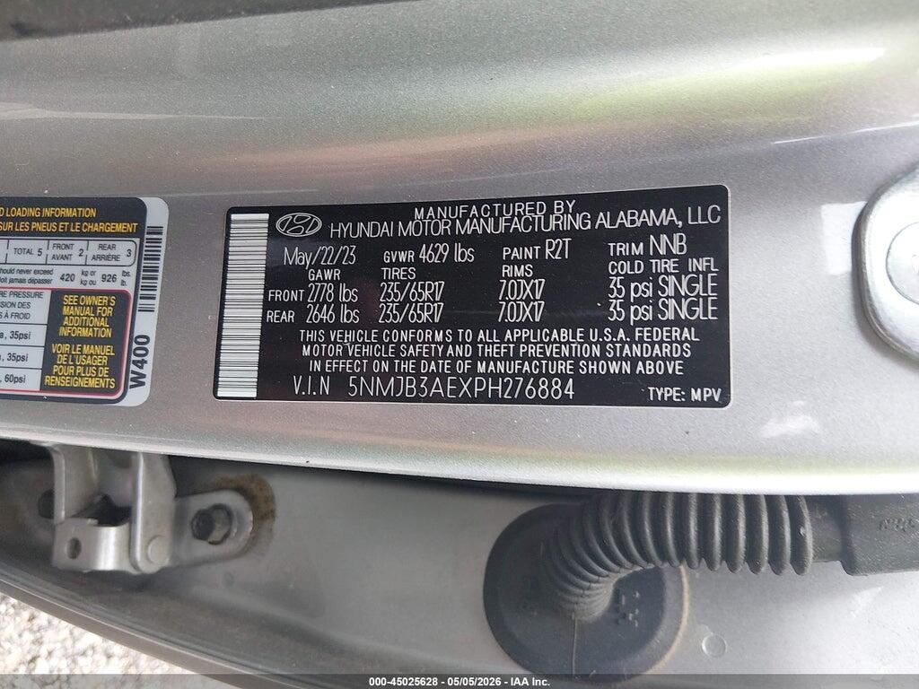 5NMJB3AEXPH276884 2023 HYUNDAI TUCSON photo no. 9