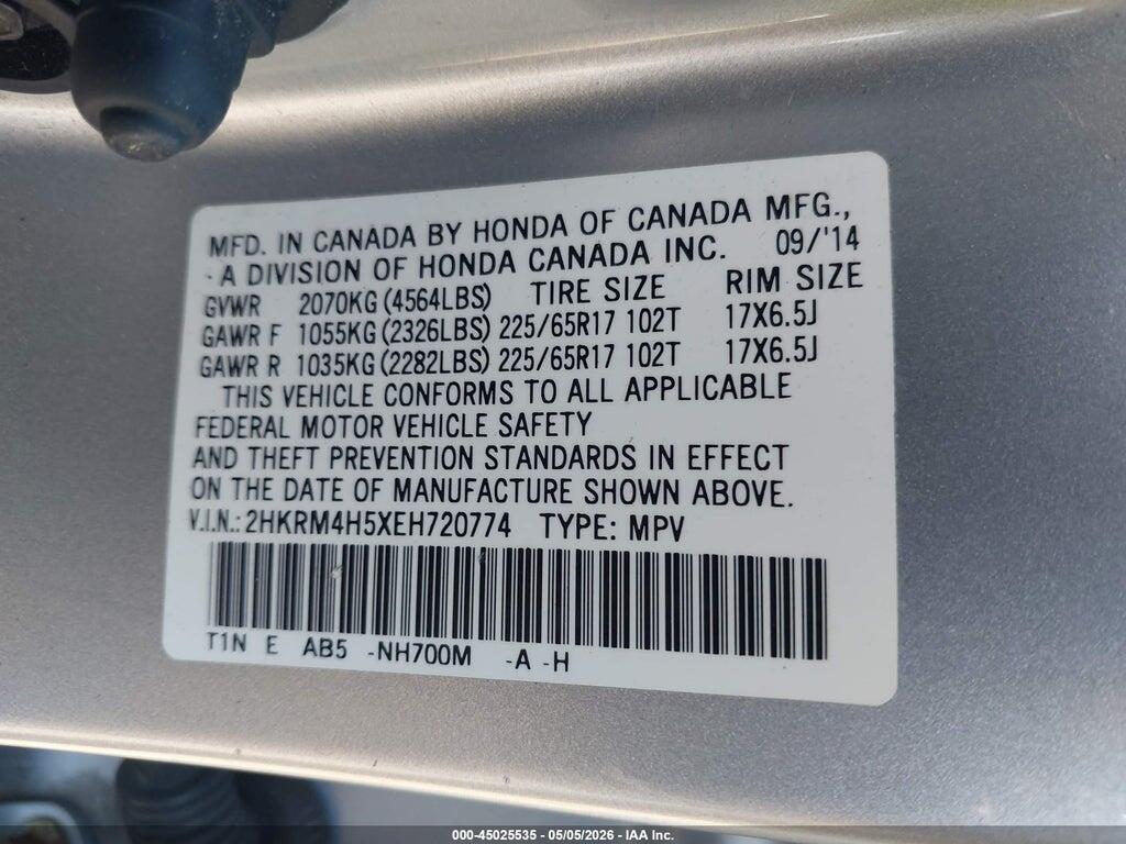 2HKRM4H5XEH720774 2014 HONDA CR-V photo no. 9