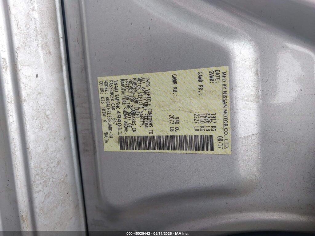 1N4AL3AP5HC494011 2017 NISSAN ALTIMA photo no. 9