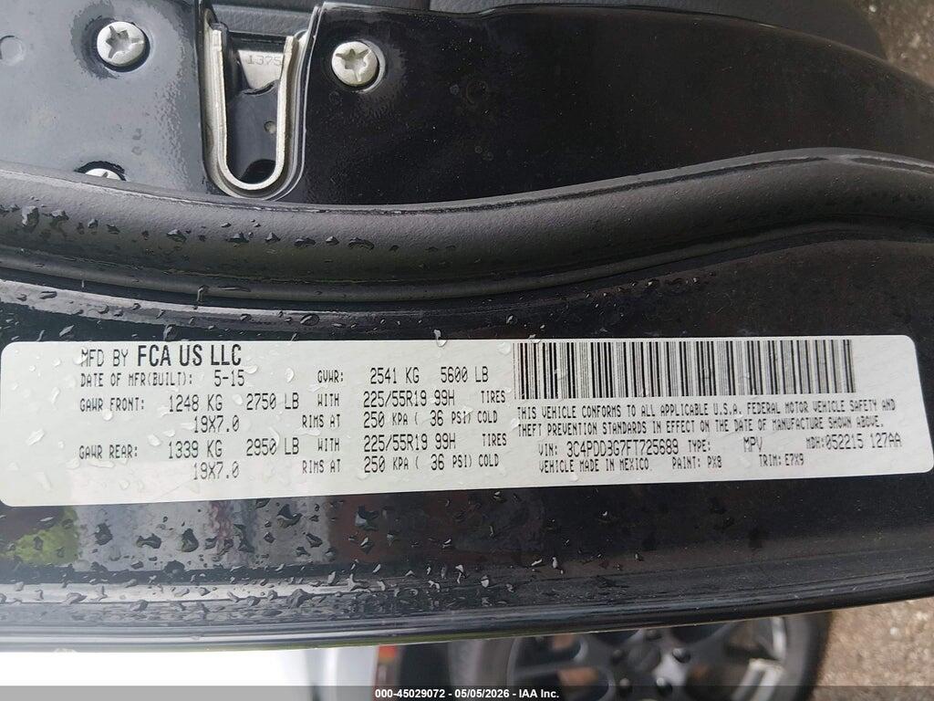 3C4PDDBG7FT725689 2015 DODGE JOURNEY photo no. 9