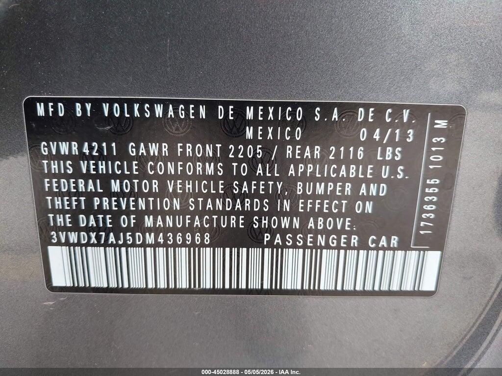 3VWDX7AJ5DM436968 2013 VOLKSWAGEN JETTA photo no. 9