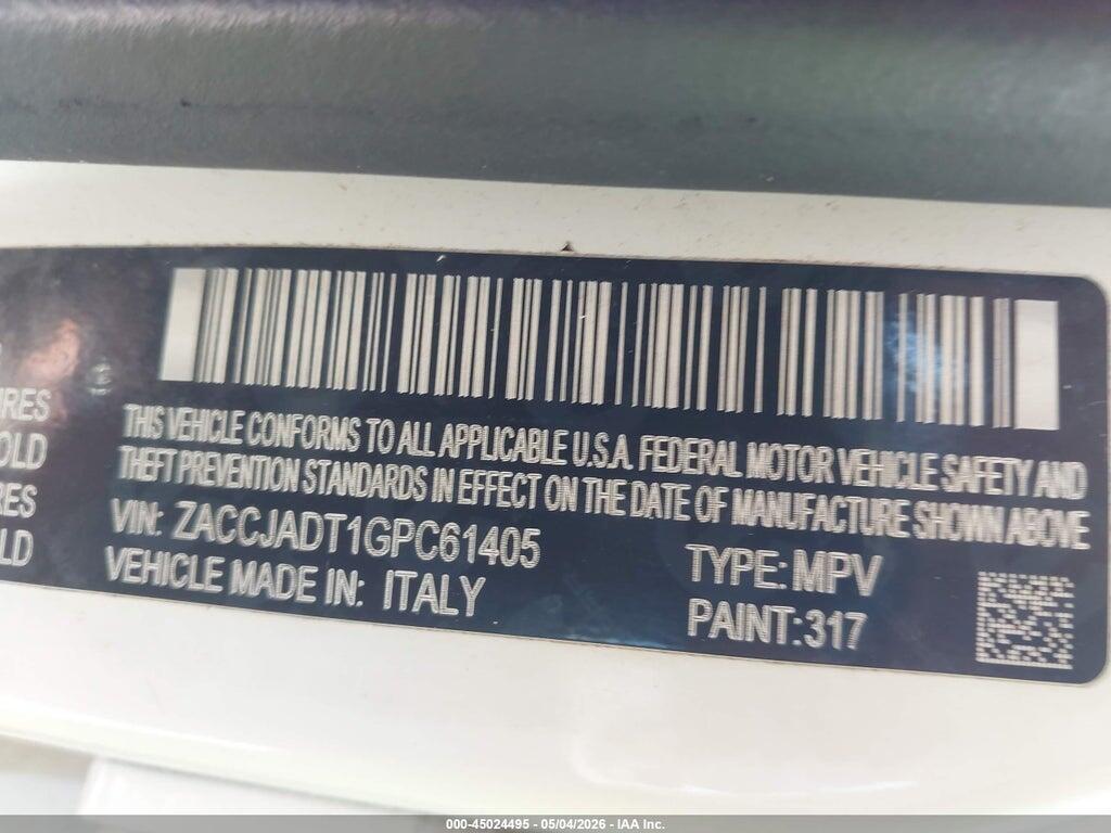 ZACCJADT1GPC61405 2016 JEEP RENEGADE photo no. 9