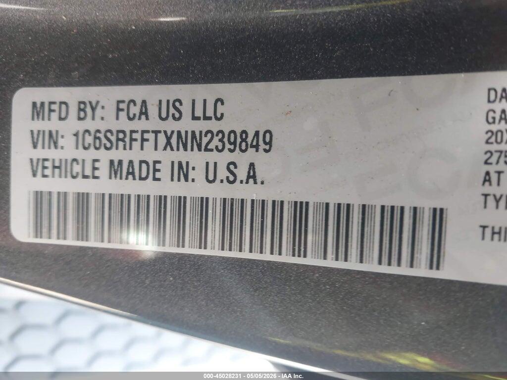 1C6SRFFTXNN239849 2022 RAM 1500 photo no. 9