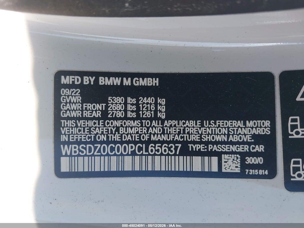 WBSDZ0C00PCL65637 2023 BMW M8 CABRIOLET photo no. 9