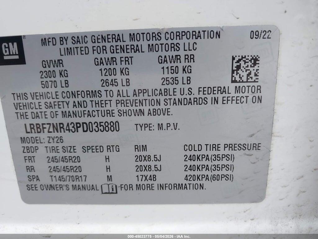 LRBFZNR43PD035880 2023 BUICK ENVISION photo no. 9