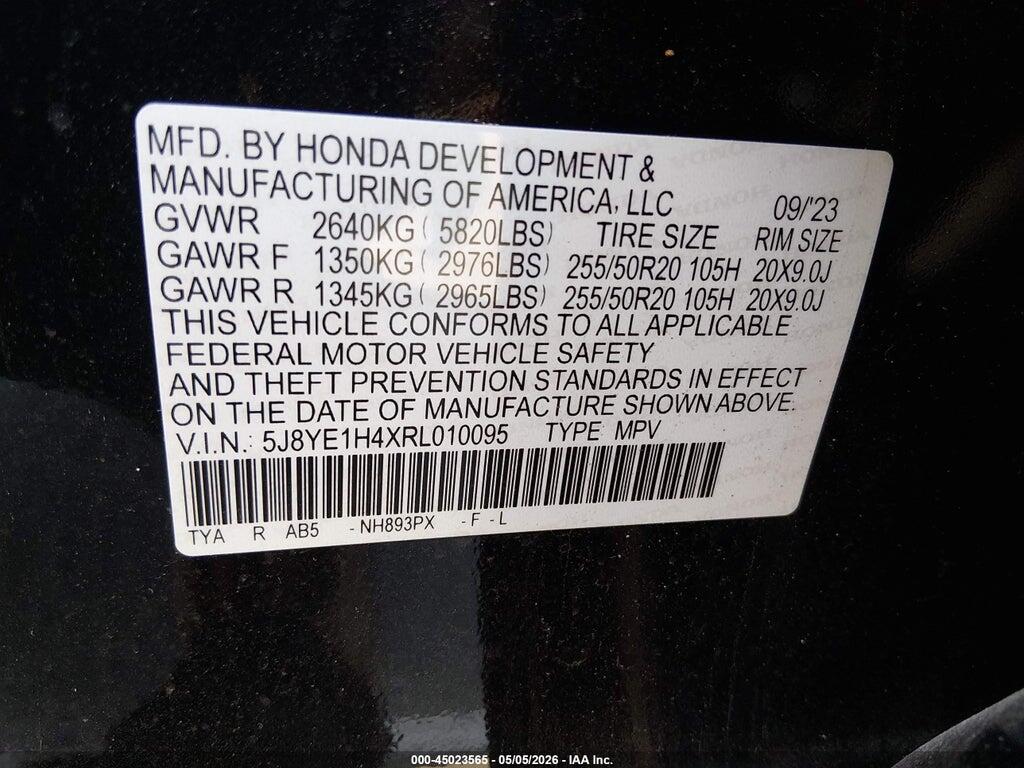 5J8YE1H4XRL010095 2024 ACURA MDX photo no. 9