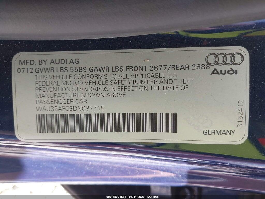 WAU32AFC9DN037715 2013 AUDI S7 photo no. 9