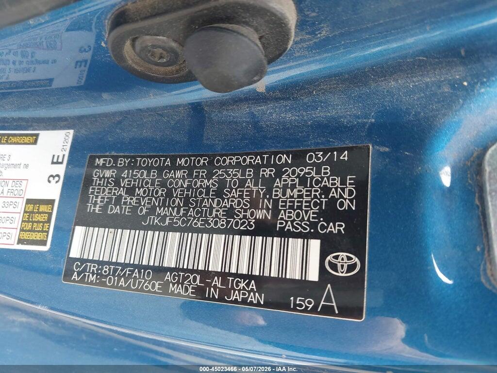 JTKJF5C76E3087023 2014 SCION TC photo no. 9