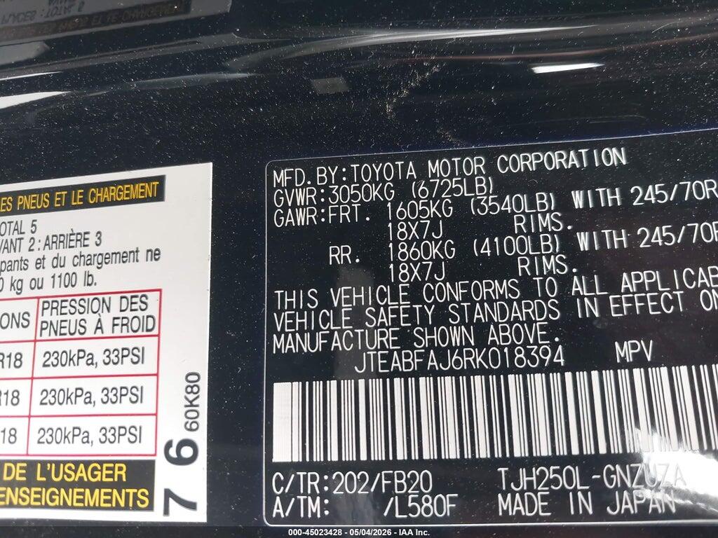 JTEABFAJ6RK018394 2024 TOYOTA LAND CRUISER photo no. 9
