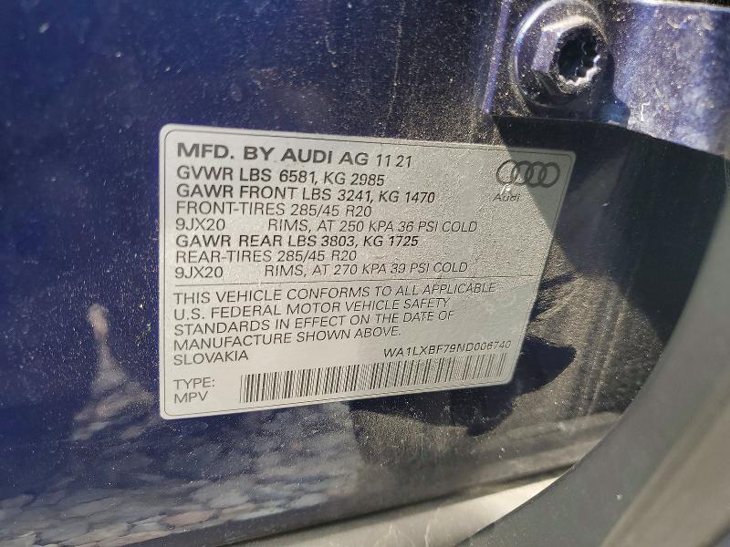 2022 AUDI Q7 PREMIUM PLUS — Фото 13 из 13