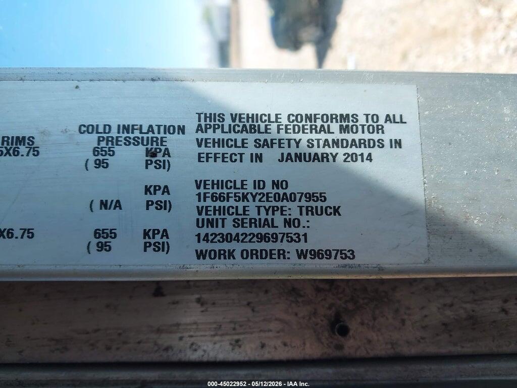 1F66F5KY2E0A07955 2014 FORD F-59 COMMERCIAL STRIPPED photo no. 8