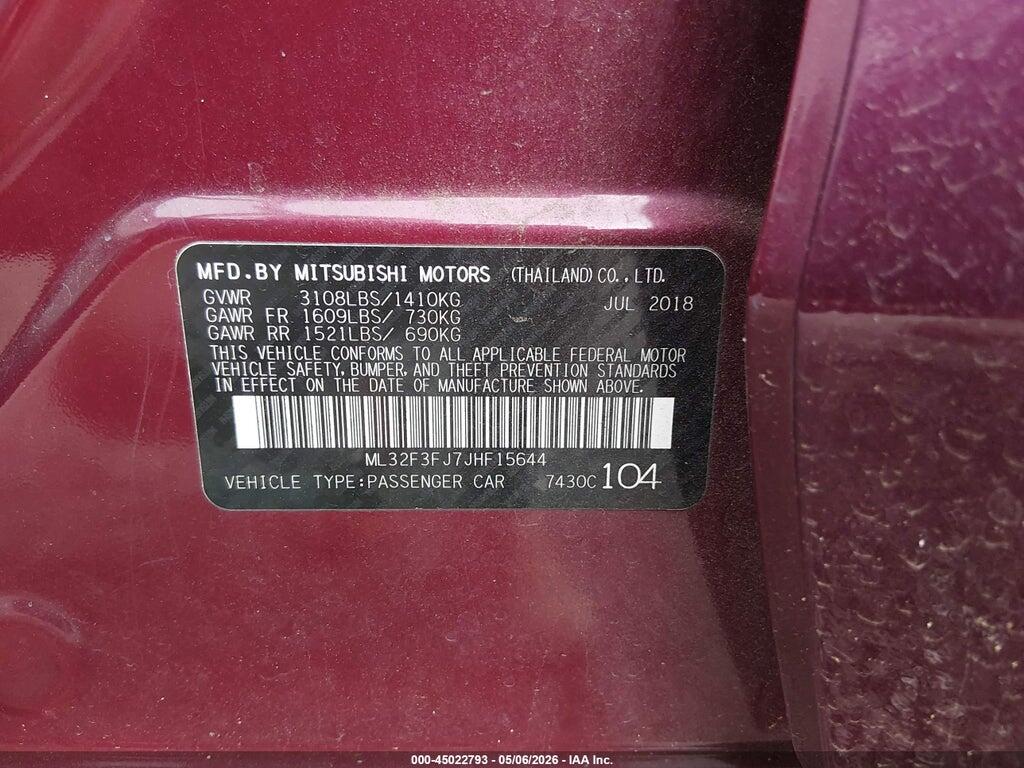 ML32F3FJ7JHF15644 2018 MITSUBISHI MIRAGE G4 photo no. 9