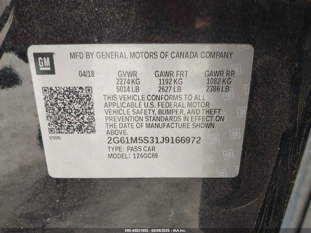 2G61M5S31J9166972 2018 CADILLAC XTS photo no. 9