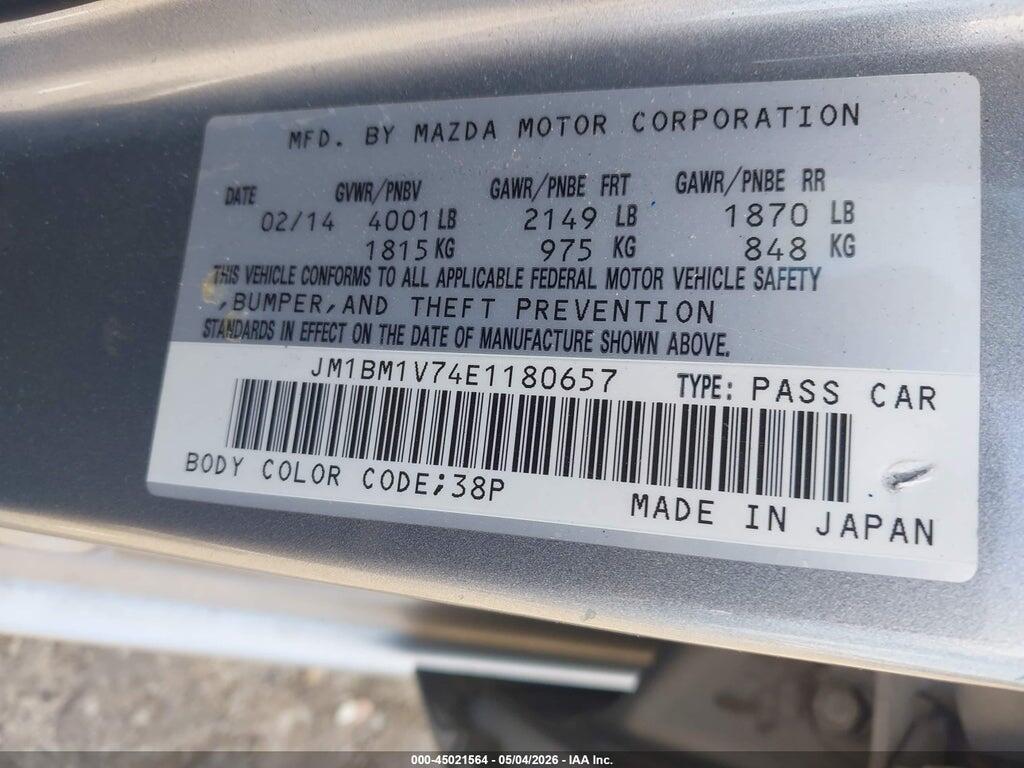 JM1BM1V74E1180657 2014 MAZDA MAZDA3 photo no. 9