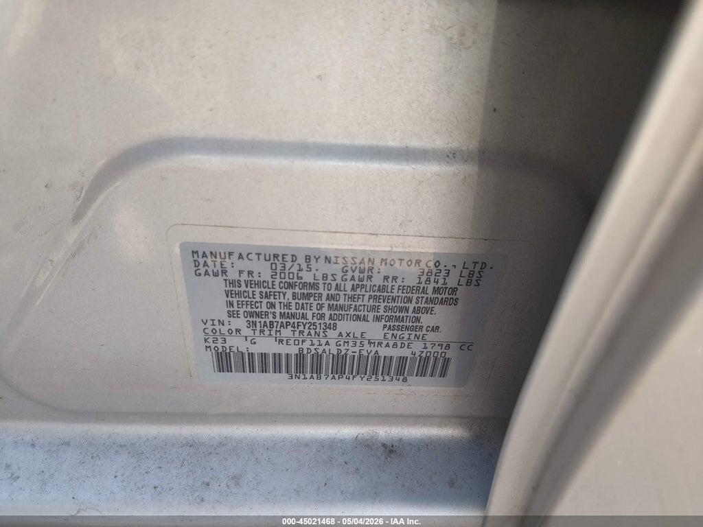 3N1AB7AP4FY251348 2015 NISSAN SENTRA photo no. 9