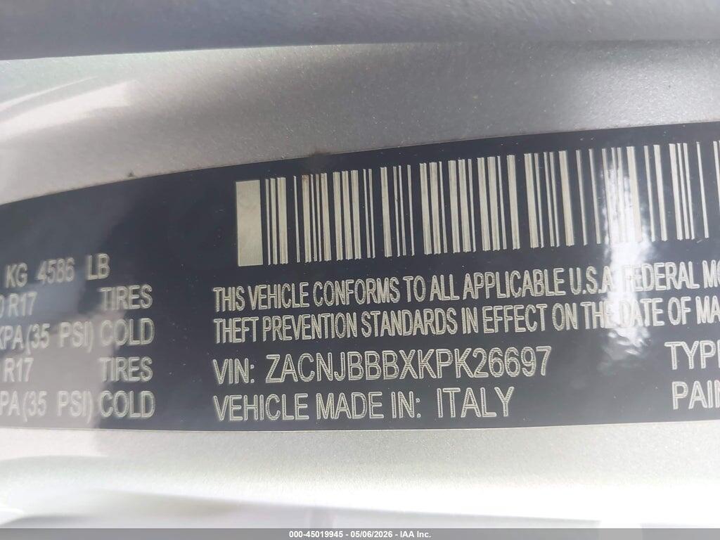 ZACNJBBBXKPK26697 2019 JEEP RENEGADE photo no. 9