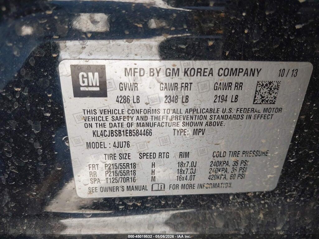 KL4CJBSB1EB584466 2014 BUICK ENCORE photo no. 9