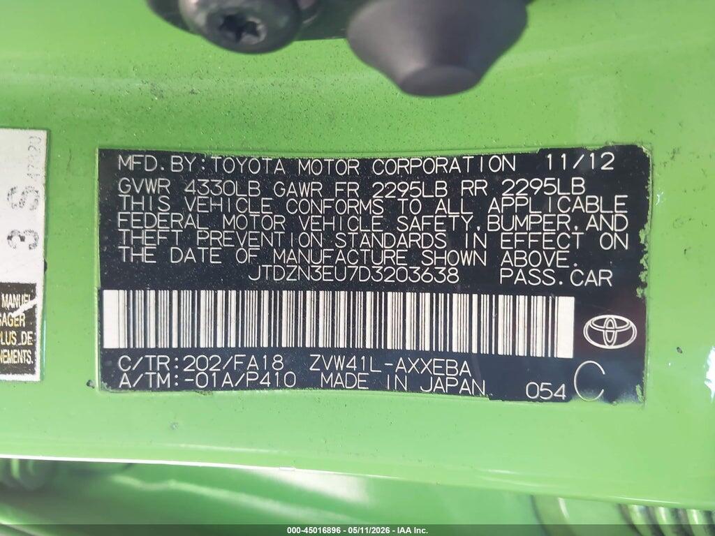 JTDZN3EU7D3203638 2013 TOYOTA PRIUS V photo no. 9