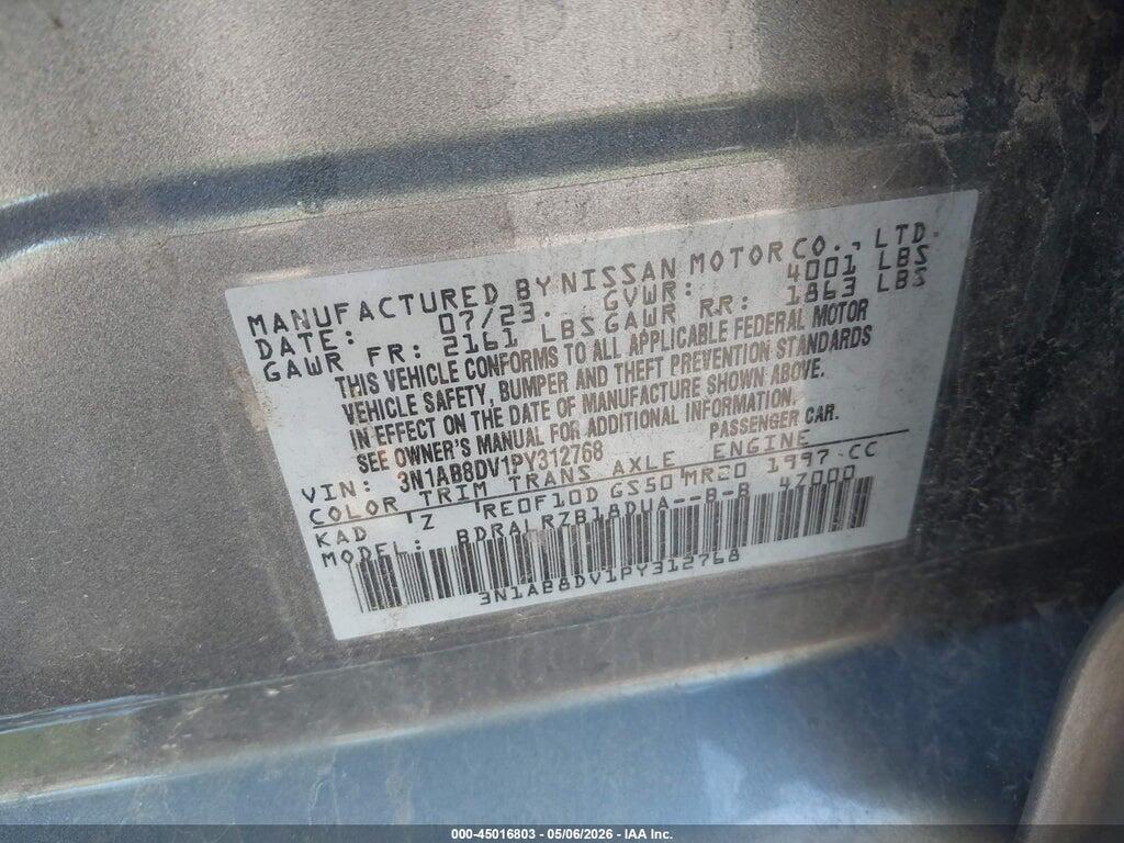 3N1AB8DV1PY312768 2023 NISSAN SENTRA photo no. 9