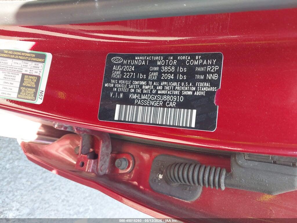 KMHLM4DGXSU880910 2025 HYUNDAI ELANTRA photo no. 9