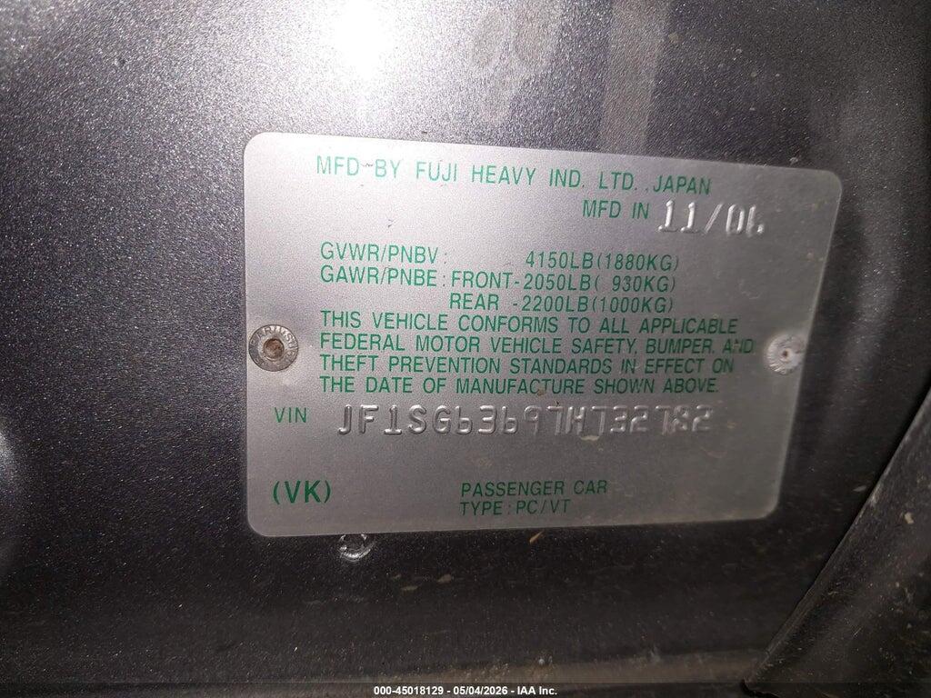 JF1SG63697H732782 2007 SUBARU FORESTER photo no. 9