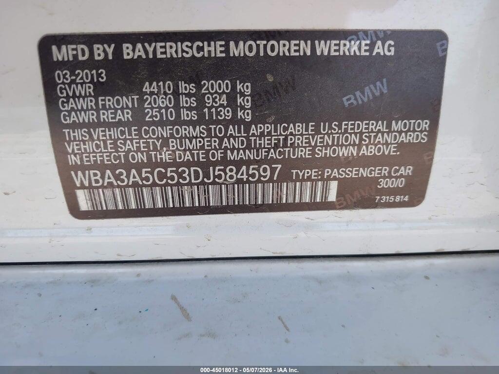 WBA3A5C53DJ584597 2013 BMW 328I photo no. 9