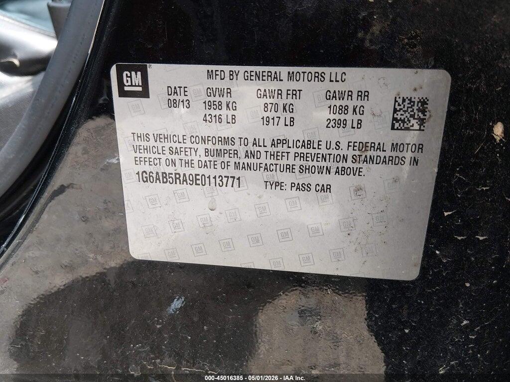 1G6AB5RA9E0113771 2014 CADILLAC ATS photo no. 9