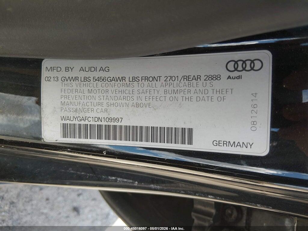 WAUYGAFC1DN109997 2013 AUDI A7 photo no. 9