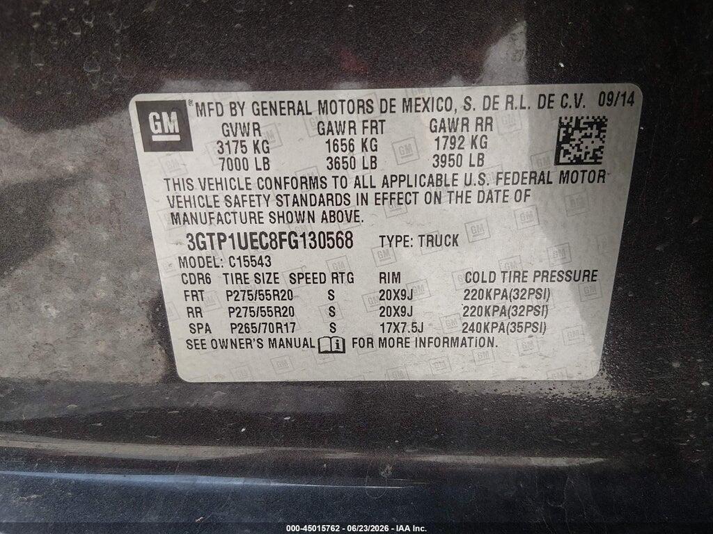 3GTP1UEC8FG130568 2015 GMC SIERRA 1500 photo no. 9