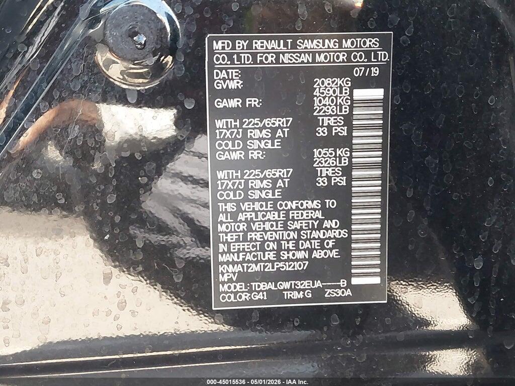 KNMAT2MT2LP512107 2020 NISSAN ROGUE photo no. 9