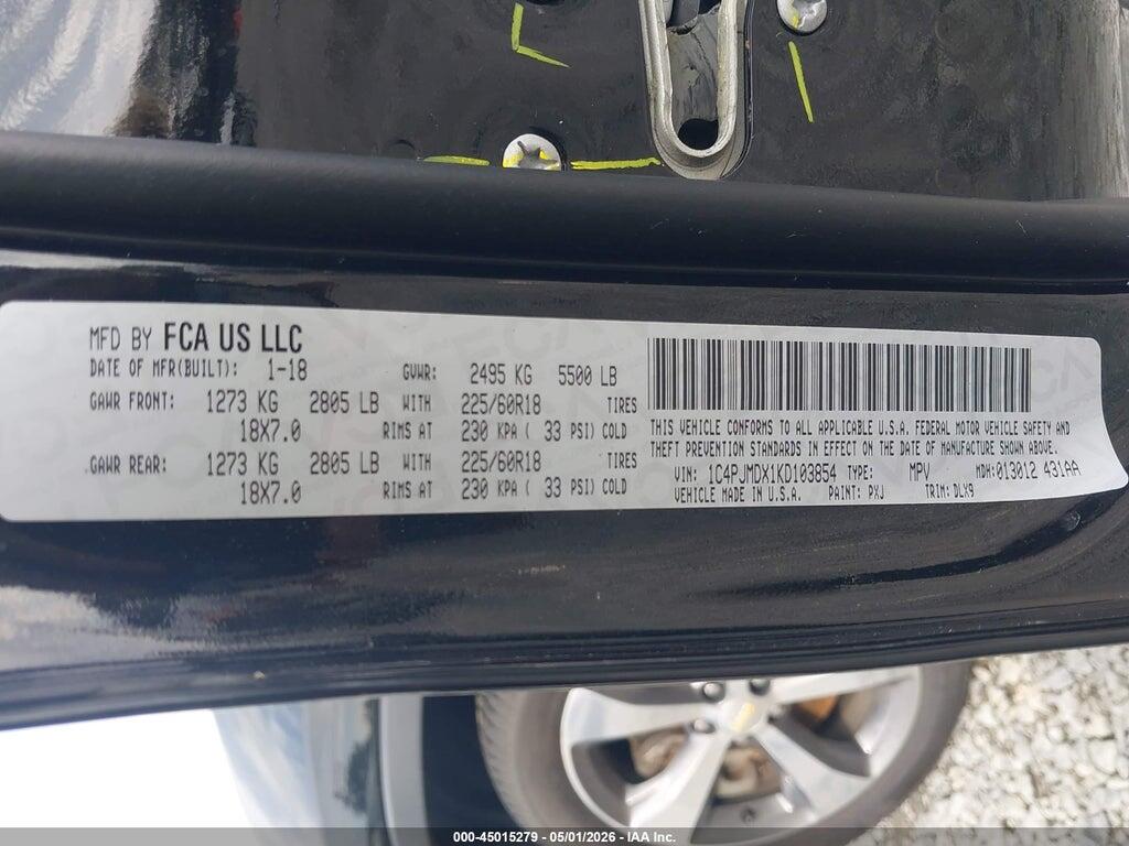 1C4PJMDX1KD103854 2019 JEEP CHEROKEE photo no. 9